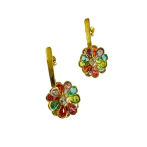 Aros de flor de cristal