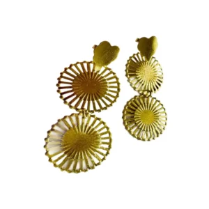 Aros doble circulo en oro